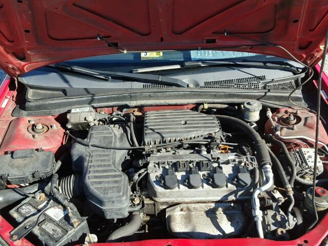 1HGEM22943L065018 - 2003 HONDA CIVIC EX RED photo 7