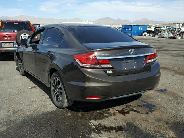 2HGFB2F84DH537180 - 2013 HONDA CIVIC EX BROWN photo 3