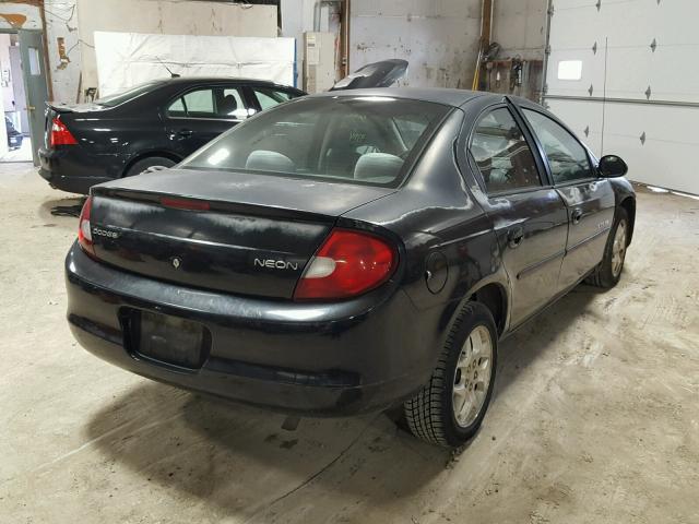 1B3ES46C7YD794624 - 2000 DODGE NEON BLACK photo 4