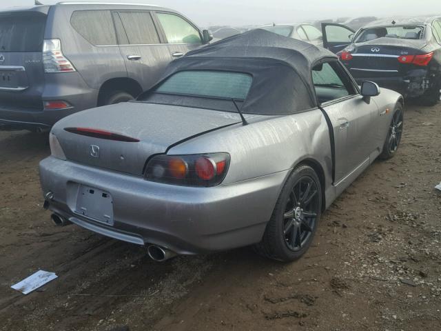 JHMAP21475S000522 - 2005 HONDA S2000 SILVER photo 4