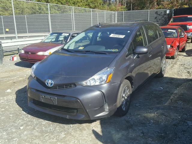 JTDZN3EU7FJ017693 - 2015 TOYOTA PRIUS V GRAY photo 2