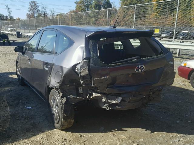 JTDZN3EU7FJ017693 - 2015 TOYOTA PRIUS V GRAY photo 3