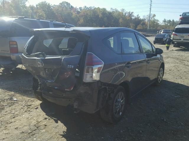 JTDZN3EU7FJ017693 - 2015 TOYOTA PRIUS V GRAY photo 4