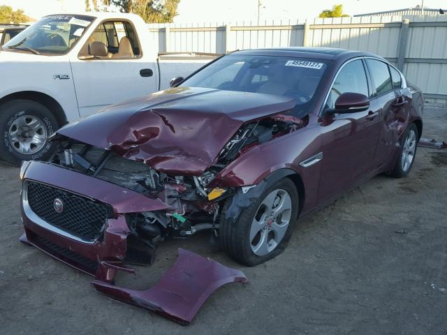 SAJAR4BG9HA955401 - 2017 JAGUAR XE BASE BURGUNDY photo 2