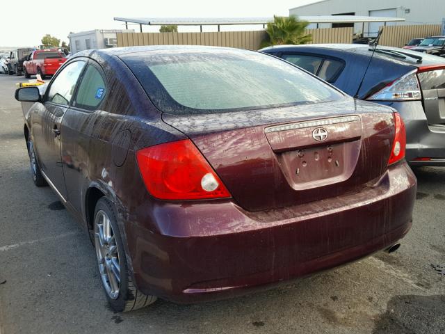 JTKDE177550007375 - 2005 TOYOTA SCION TC 紫色 照片 3