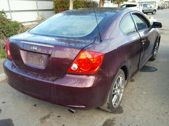 JTKDE177550007375 - 2005 TOYOTA SCION TC 紫色 照片 4