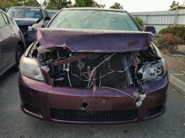 JTKDE177550007375 - 2005 TOYOTA SCION TC 紫色 照片 9