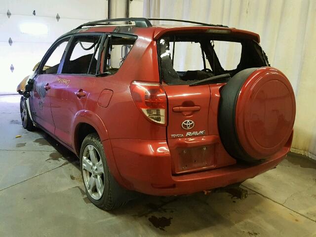 JTMBK32V175015262 - 2007 TOYOTA RAV4 SPORT RED photo 3