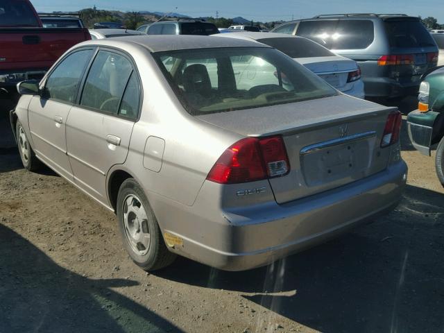 JHMES95623S010523 - 2003 HONDA CIVIC HYBR BEIGE photo 3