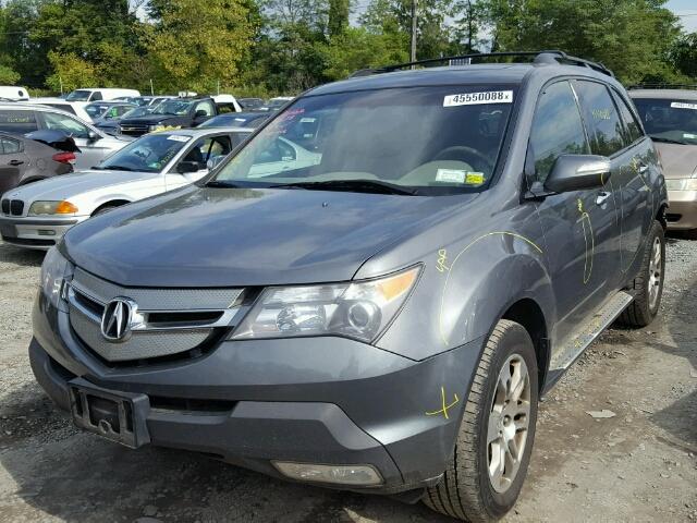 2HNYD28258H532208 - 2008 ACURA MDX GRAY photo 2