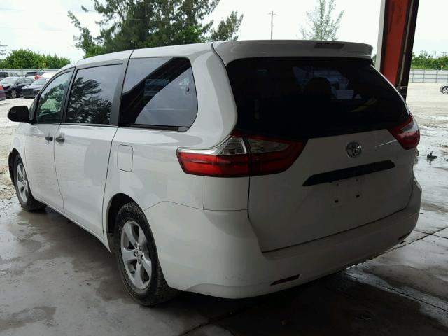 5TDZK3DC2FS536722 - 2015 TOYOTA SIENNA BAS WHITE photo 3