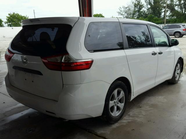 5TDZK3DC2FS536722 - 2015 TOYOTA SIENNA BAS WHITE photo 4