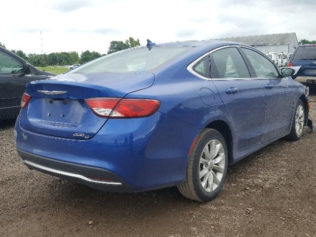 1C3CCCCBXFN760200 - 2015 CHRYSLER 200 C BLUE photo 4