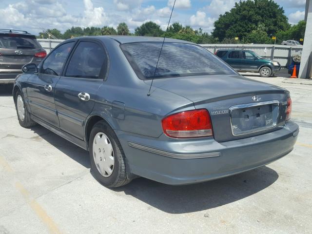 KMHWF25H25A109186 - 2005 HYUNDAI SONATA GL BLUE photo 3