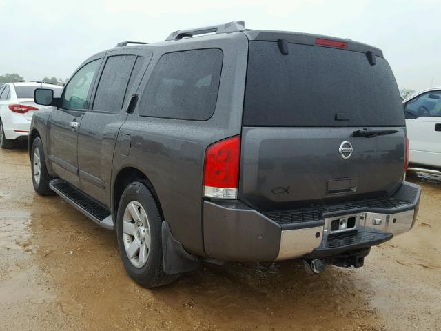 5N1AA08A35N713334 - 2005 NISSAN ARMADA SE CHARCOAL photo 3