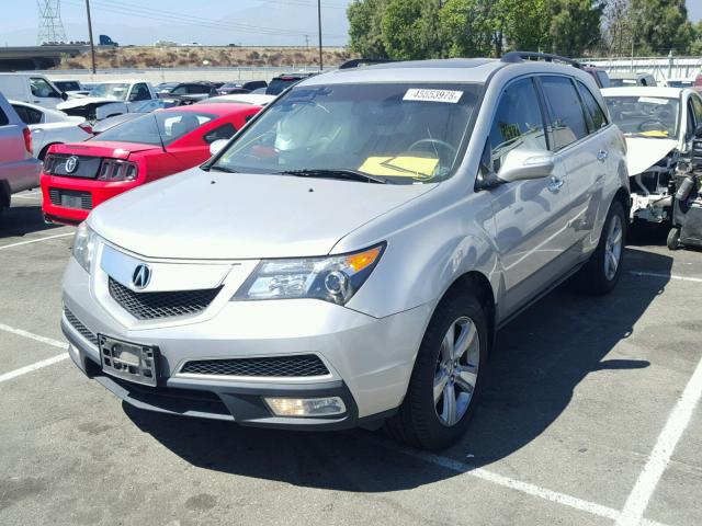 2HNYD2H34CH509665 - 2012 ACURA MDX TECHNO SILVER photo 2