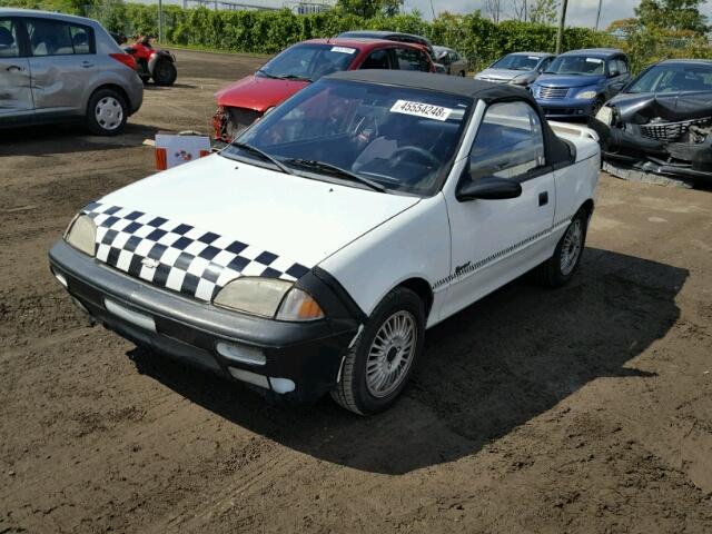 JG1MR316XMK602810 - 1991 GEO METRO LSI WHITE photo 2