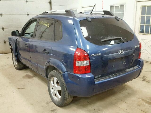 KM8JM12B75U115414 - 2005 HYUNDAI TUCSON GL BLUE photo 3