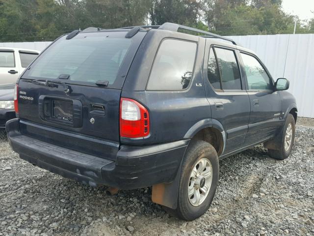 4S2CK58W614324453 - 2001 ISUZU RODEO BLACK photo 4