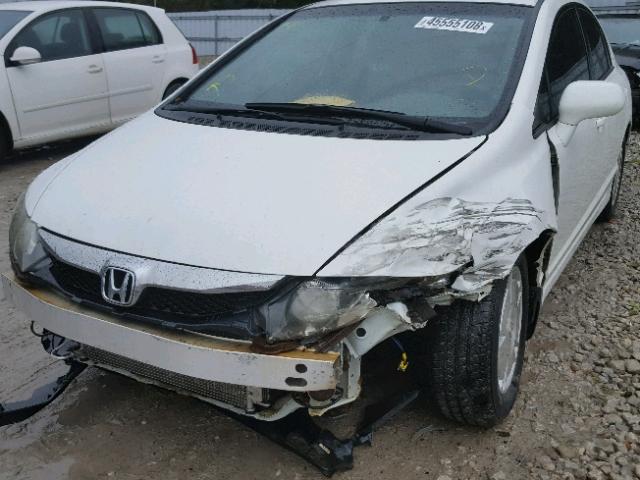 2HGFA16469H031481 - 2009 HONDA CIVIC DX-G WHITE photo 9