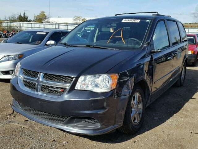 2C4RDGCG2DR592185 - 2013 DODGE GRAND CARA GRAY photo 2