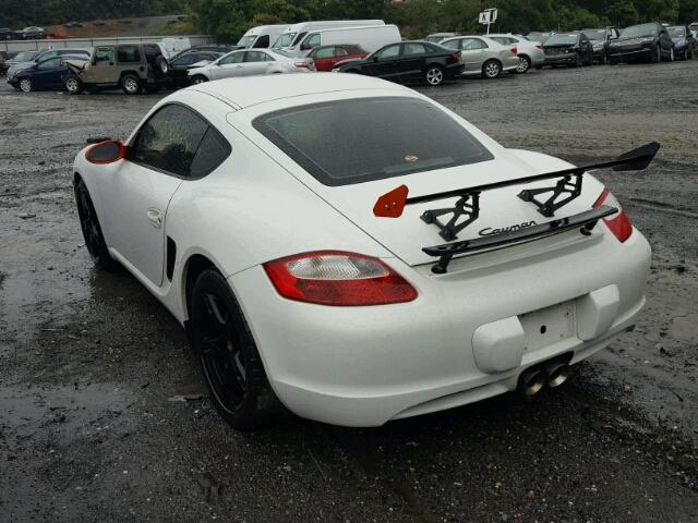 WP0AA298X7U760445 - 2007 PORSCHE CAYMAN S WHITE photo 3