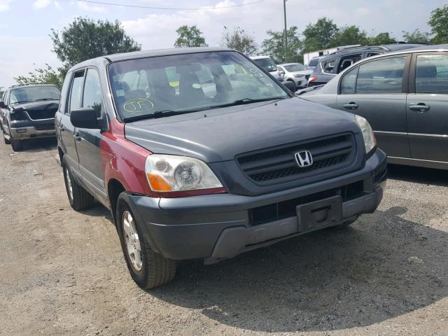 2HKYF18154H591388 - 2004 HONDA PILOT LX GRAY photo 1