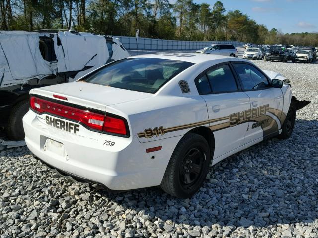 2C3CDXAT2EH279512 - 2014 DODGE CHARGER PO WHITE photo 4