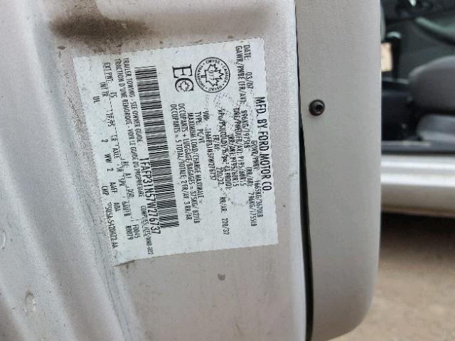 1FAFP31N57W276737 - 2007 FORD FOCUS ZX3 GRAY photo 10