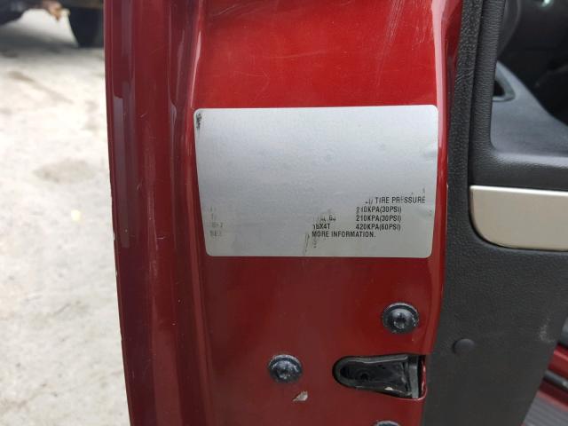 3GNCA13B79S591695 - 2009 CHEVROLET HHR LS ბურგუნდია ფოტო 10