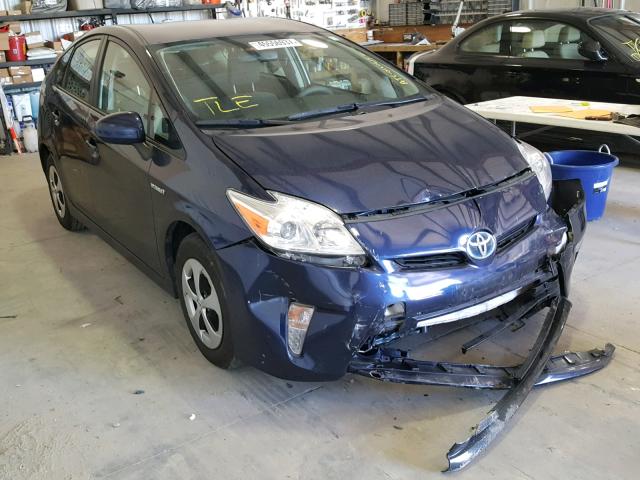 JTDKN3DU5D1708267 - 2013 TOYOTA PRIUS BLUE photo 1