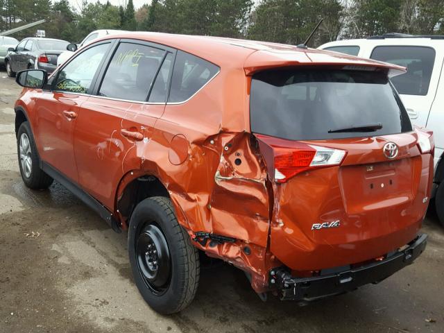 2T3ZFREV7FW203910 - 2015 TOYOTA RAV4 LE ORANGE photo 3