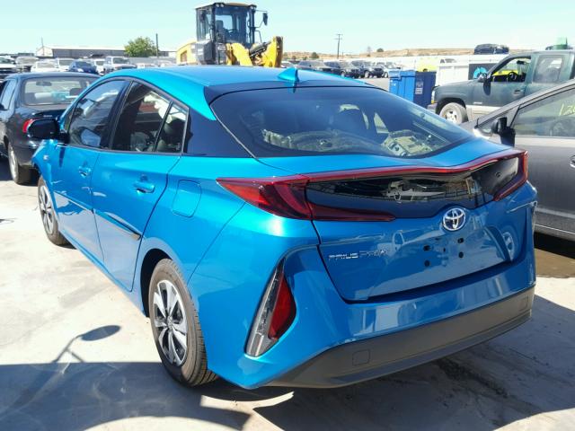JTDKARFP5H3047971 - 2017 TOYOTA PRIUS PRIM ლურჯი ფოტო 3