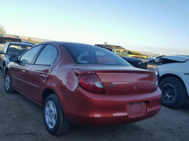 1B3ES46C61D187331 - 2001 DODGE NEON SE ORANGE photo 3