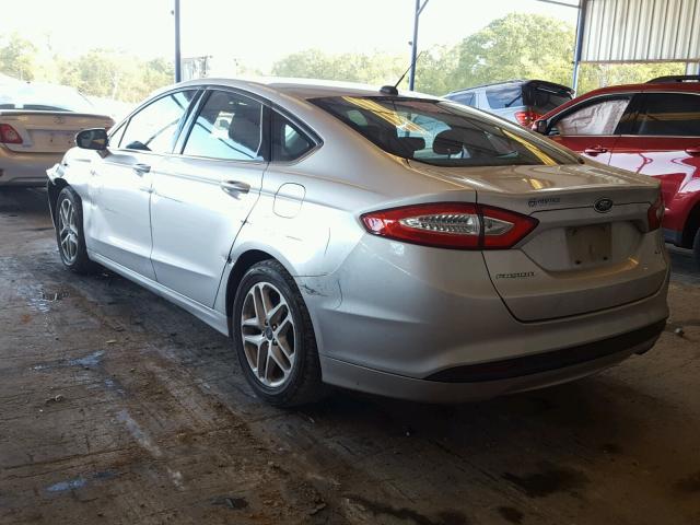 3FA6P0H75ER228676 - 2014 FORD FUSION SE SILVER photo 3