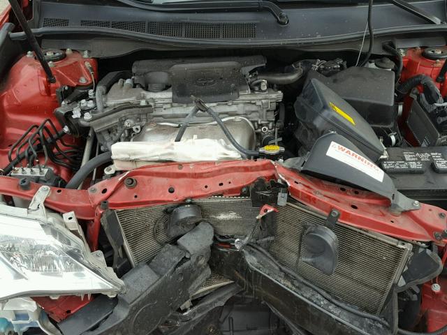 4T4BF1FK1CR199497 - 2012 TOYOTA CAMRY BASE RED photo 7