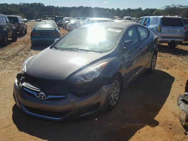 5NPDH4AE2CH129442 - 2012 HYUNDAI ELANTRA GL GRAY photo 2