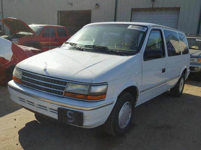 2P4GH2536NR707408 - 1992 PLYMOUTH VOYAGER WHITE photo 2