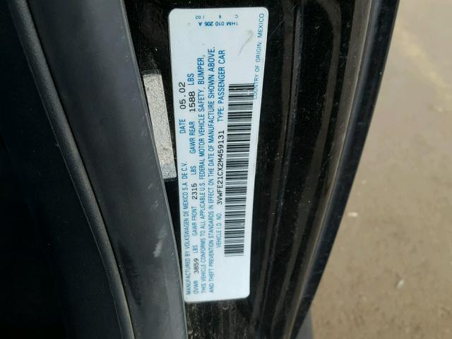 3VWFE21CX2M459131 - 2002 VOLKSWAGEN NEW BEETLE Qara foto 10