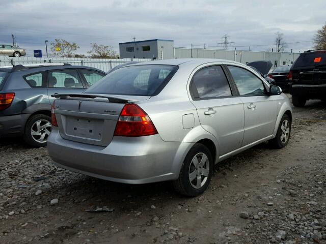 KL2TW556X7B180465 - 2007 PONTIAC WAVE LT SILVER photo 4