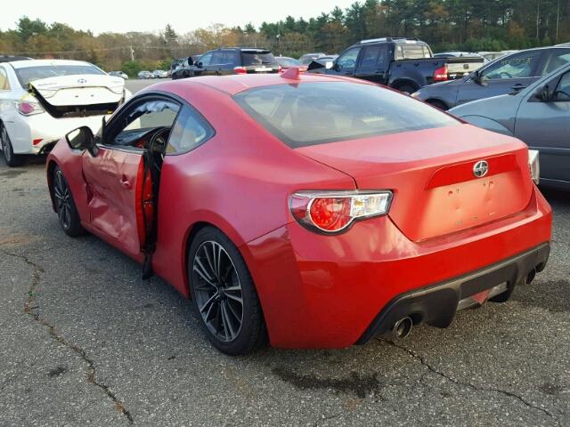 JF1ZNAA11F8713317 - 2015 TOYOTA SCION FR-S RED photo 3