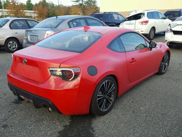 JF1ZNAA11F8713317 - 2015 TOYOTA SCION FR-S RED photo 4