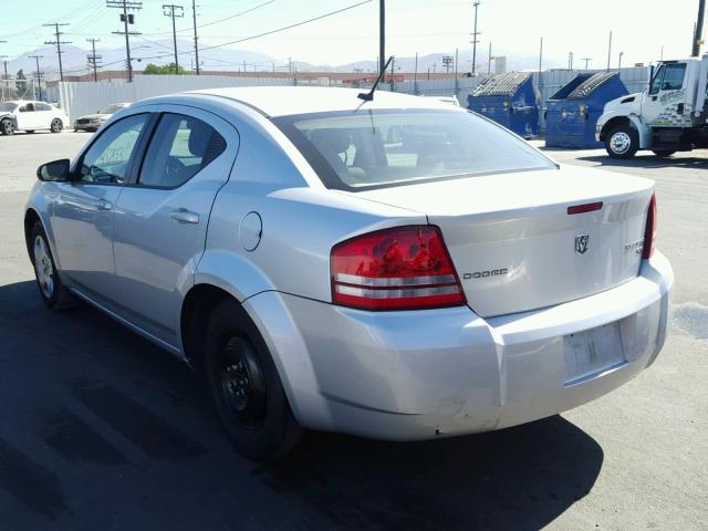 1B3CC4FB8AN155325 - 2010 DODGE AVENGER SX SILVER photo 3