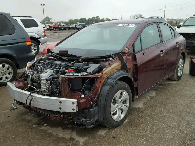 2HGFB2F52EH546533 - 2014 HONDA CIVIC LX MAROON photo 2