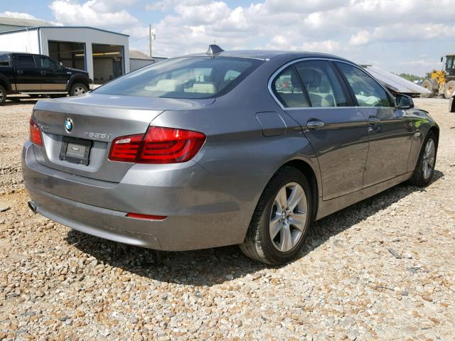 WBAXH5C53DD114033 - 2013 BMW 528 XI GRAY photo 4