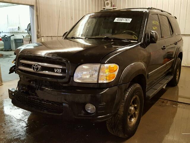 5TDBT48A31S001436 - 2001 TOYOTA SEQUOIA LI BLACK photo 2