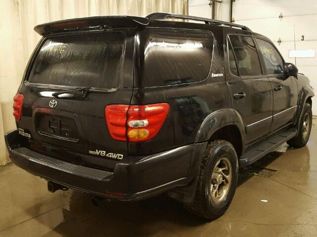 5TDBT48A31S001436 - 2001 TOYOTA SEQUOIA LI BLACK photo 4