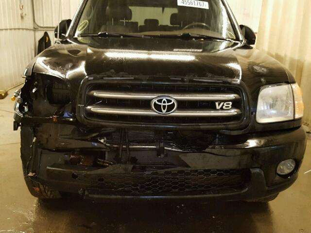 5TDBT48A31S001436 - 2001 TOYOTA SEQUOIA LI BLACK photo 9