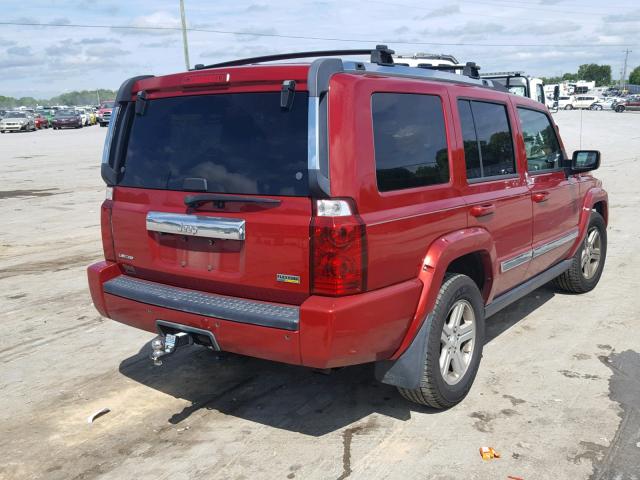 1J8HH58P29C543736 - 2009 JEEP COMMANDER RED photo 4