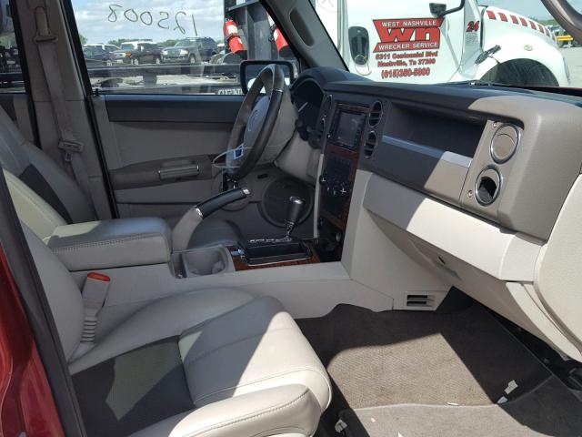 1J8HH58P29C543736 - 2009 JEEP COMMANDER RED photo 5